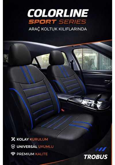 Ford Mondeo 2007 Ve Sonrası Uyumlu Colorline Sport Deri Siyah - M