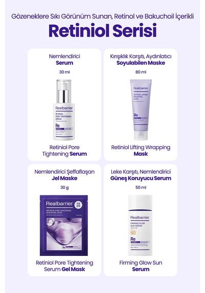 Gözeneklere Sıkı Görünüm Sunan, Retinol İçerikli Serum Realbarrıer Retiniol Pore Tightening Serum