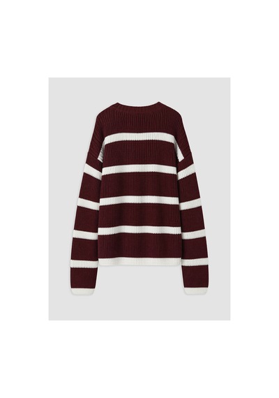 LC Waikiki Alıta Cıty Farkıyla Lcw Kids Bordo Oval Yaka Kız Çocuk Kalın Triko Kazak Bordo - 925577271 Bordo