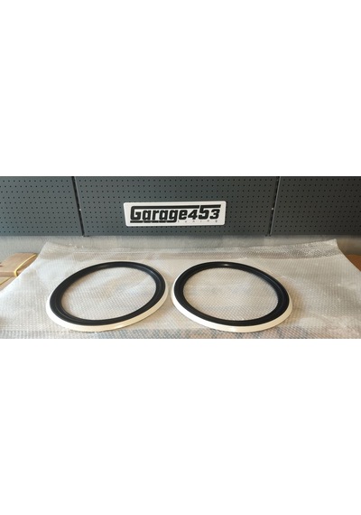 15 İnç Lastik Yanağı Takımı Siyah Beyaz Garage453