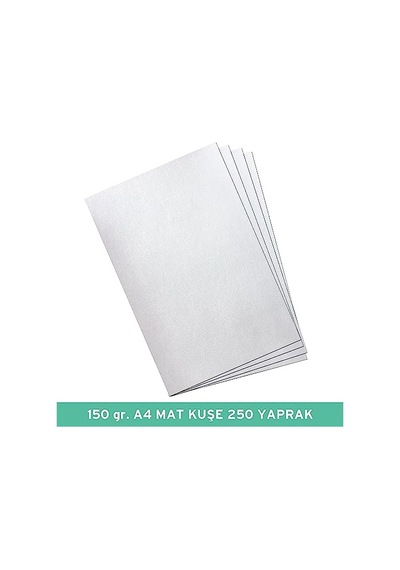 150 Gr A4 Mat Kuşe Kağıt, 250 Yaprak