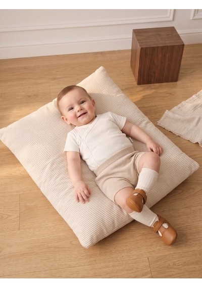 Zekids Bebek Yarım Kollu Kruvaze Çıtçıtlı Body-17510 Beyaz