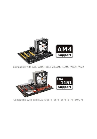 Thermaltake 120mm Contac Silent 12 Cl-p039-al12bl-a Am5-1700p Hava Soğutmalı İşlemci Fanı