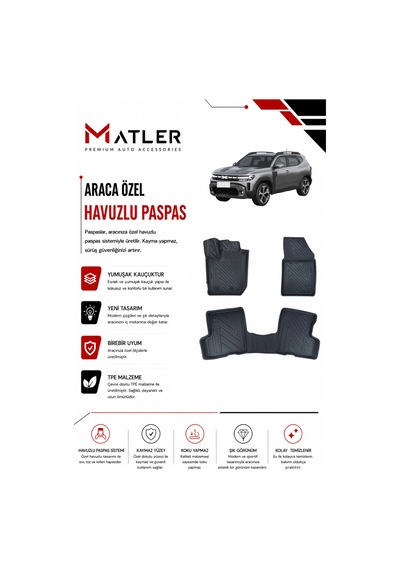 Dacia Duster 4x2 2024 Model 4d Ekstra Havuzlu Paspas