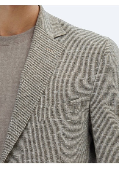 Kip Kahverengi Desenli Modern Fit Ceket Kahverengi Kip Kahverengi Desenli Modern Fit Ceket Kahverengi