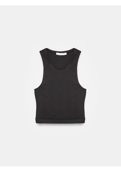 Dilvin 32941 Kolsuz Crop Top-siyah