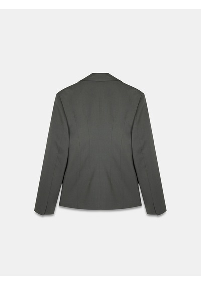 Dilvin 60774 Fitted Kesim Vatkalı Blazer-haki Haki
