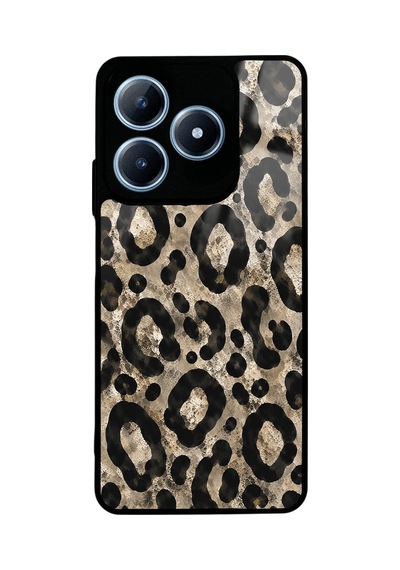 Realme C63 Brown Leopar Tasarımlı Glossy Telefon Kılıfı Kahverengi