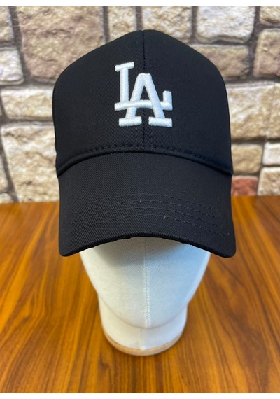Hamze La Los Angeles Nakışlı Unisex Baseball Cap Şapka Siyah - Beyaz