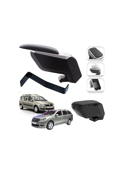 Mis Paket Dacia Logan Mcv 2004-2023 Delmesiz Çelik Ayaklı Kolçak + Askılı Koku + Micro Fiber Bez + Torpido Süngeri
