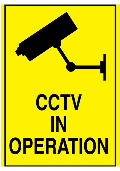 Cctv İn Operation Uyarı Tabelası - 50x70 Alüminyum Kompozit Panel - İl7