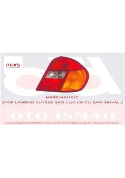 Stop Lambası Duysuz Sağ Clıo 00-03 Sarı Sinyalli Mars 7700433744