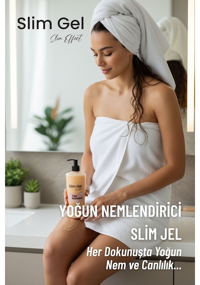 Selülit Ve Çatlak Karşıtı & Yoğun Nemlendirici Slim Jel Kolajen Destekli Bölgesel İncelme Jeli