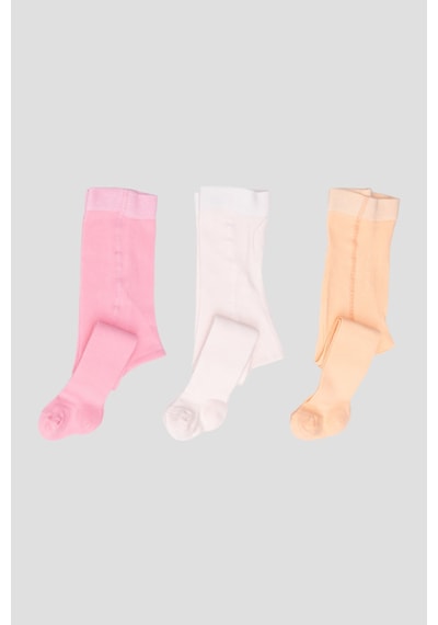 Defne Baby 3 Adet Pamuklu Kız Bebek Ve Çocuk Külotlu Çorap Pembe