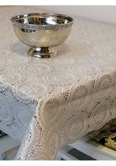 Pvc Muşamba Desenli Silinebilir Masa Örtüsü 11lace008 Renkli