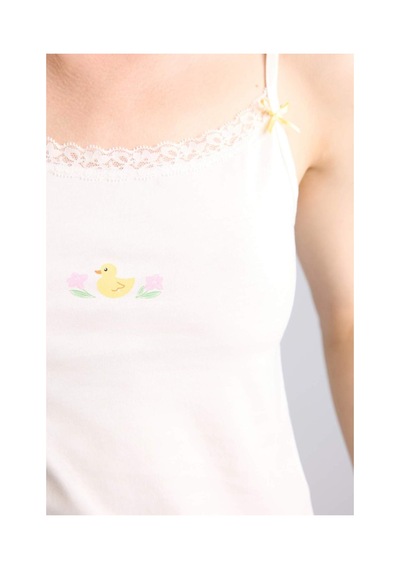 Defacto Regular Fıt Askılı Kalp Baskılı 2li Ecru Pijama Takım G9859ax26smer98 Ekru-er98