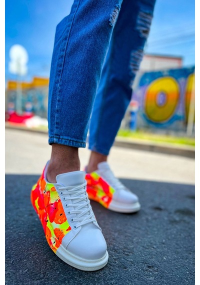 Ch254 Cbt Pittura Erkek Ayakkabı 535 Neon Turuncu / Sıyah Yağmur Çok Renkli