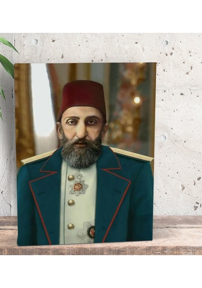 Bk Gift Sultan Iı Abdülhamid Han Tasarımlı Dekoratif Mini Kanvas Tablo 15x20cm-7
