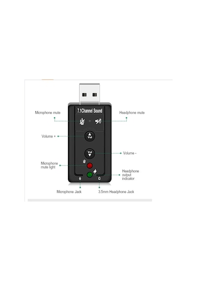Qcell 7.1 USB Ses Kartı