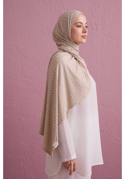 Imannoor Dokuma Noor Krem Supreme Şal 70x175 Krem