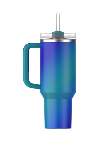 Quencher H2.0 Flowstate Pipetli Termos Bardak 1.18 Litre - Sea Glass Aura Paslanmaz Çelik Çok Renkli