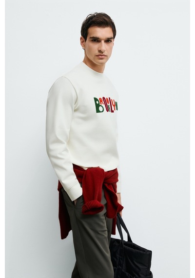 Lufian Fınn Erkek Sweatshirt Kırık Beyaz Kırık Beyaz 112030202100510
