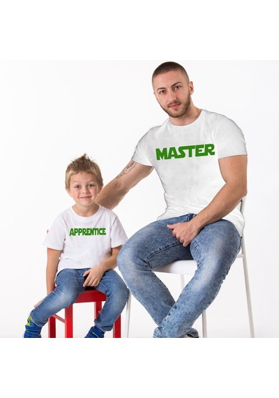 Master Apprentice Baba Oğul Kombini Tshirt Giyim Babalar Günü Ko