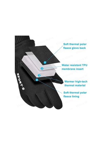 Lenscape Polar Eldiven Soğuk Hava Dokunmatik Kışlık Spor Motosiklet Asker Taktik Kar Eldiveni