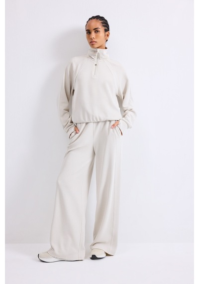 Defacto Yarım Fermuarlı Dik Yaka Waffle Sporcu Basic Sweatshirt I3631ax26aubg721 Bej-bg721