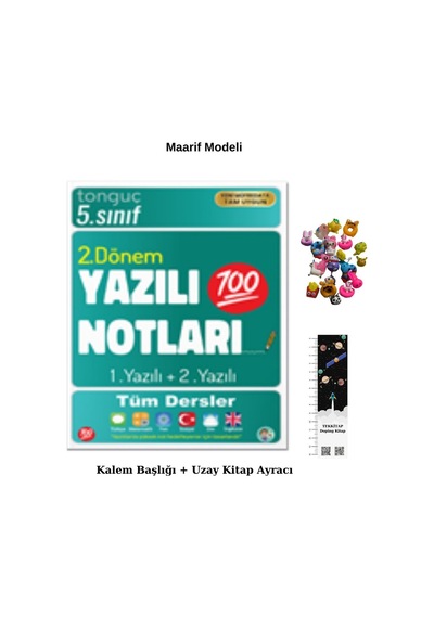 Tonguç 5. Sınıf Yazılı Notları 2. Dönem 1 Ve 2. Yazılı Maarif Modeli Uzay Ayraç + Kalem Başlığı