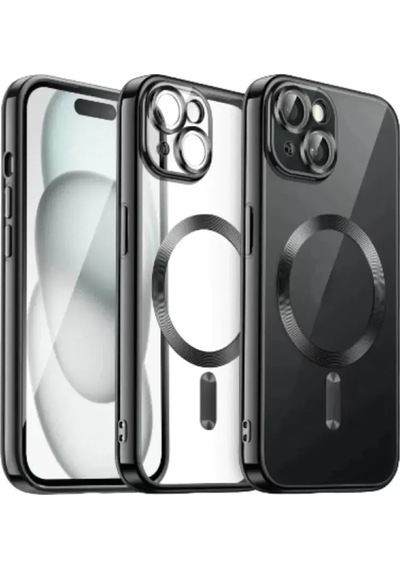 Newface  Apple  Uyumlu iPhone 13 Kılıf Kross Magneticsafe Kapak - Siyah