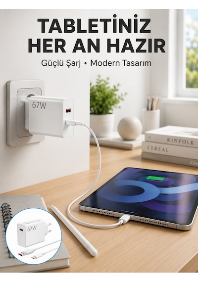 67 Watt Type C Hızlı Şarj Başlık Black Shark Uyumlu Yeni Nesil Diğer