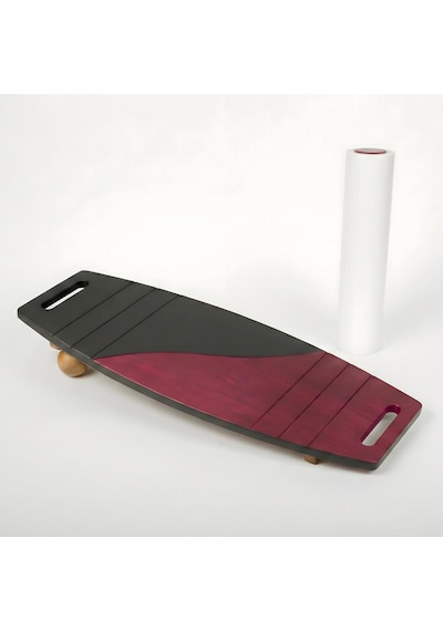 Siyah/kırmızı Denge Tahtası Balance Roller Board Çift Fonksiyonlu Sörf Eğitim Tahtası Kaykay Eğitim Tahtası 73 Çok Renkli