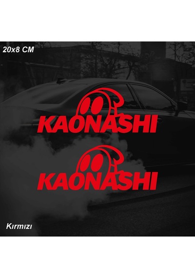 Kaonashı Japon Otomobil Sticker Jdm Sticker Motosiklet Araba Laptop Sticker Yapışkanlı Folyo Kırmızı