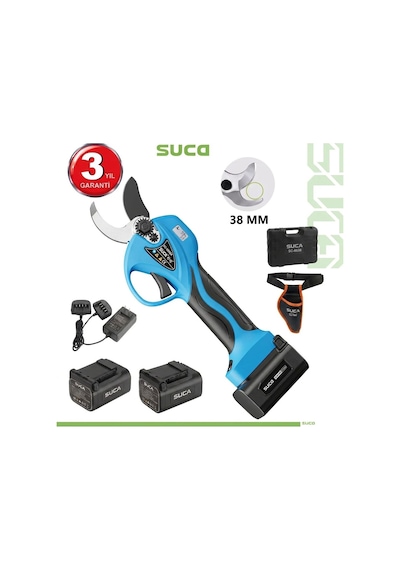 Suca Sc 8638a Led Ekranlı Akülü Şarjlı Budama Makası 38 Mm