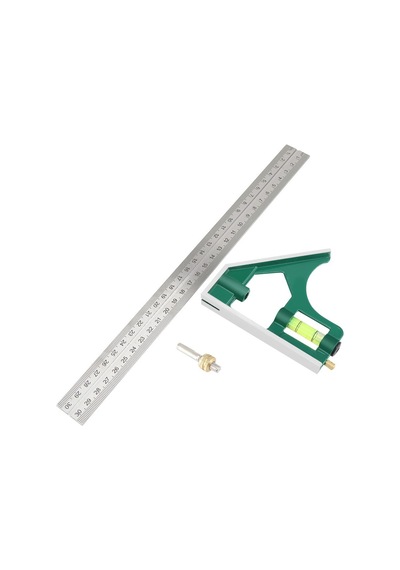 Walfront 12 İnç Kare Kombinasyon, Evrensel, Ayarlanabilir Paslanmaz Çelik, Çok Fonksiyonlu, Dik Açılı Cetvel, Öl Genel