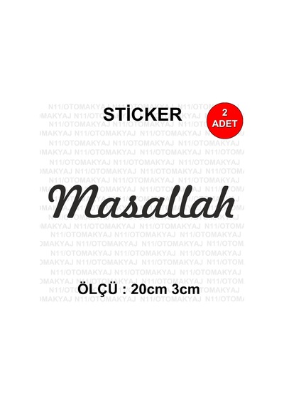 Maşallah Yazı - Araba Kask Motosiklet Laptop Taplet Sticker