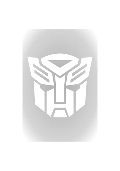 Transformers Temalı 10 X 11 Cm Oto Sticker, Beyaz Renk Abanoz