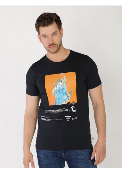 Roberto Cavalli Erkek Tshirt /M.Rob.0421.14023 - Lacivert