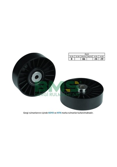 BMS 211 Alternatör Gergi Rulmanı Laguna 2.0 16V 95-01 -Safrane II 2.0 16V 95-01 -Volvo S70 2.0-2.3-2.5