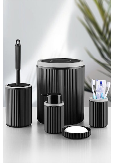 Koçtaş 5 Li Banyo Seti Siyah
