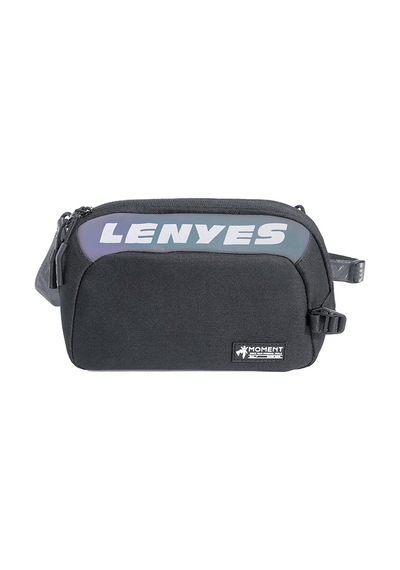Lenyes Lb710 Dazzling Serisi Data Storage Çok Amaçlı Su Geçirmez Çapraz Vücut Çantası Siyah Siyah