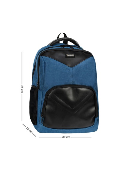 Galb Leather 1 Kalite Su Gecirmez Punterez Dikisli Astarli Laptop Ve Suluk Bolmeli Gunluk Ve Okul Mavi