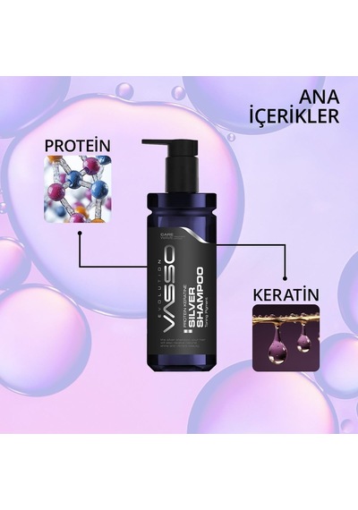 Saç Şampuanı Gri Ve Beyaz Saçlar İçin Protein Keratin Silver Shade 370 Ml