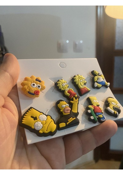 Her Şey Nota Acousticworld Simpson Crocks Terlik Süsü Jibbitz Crocs Aksesuarı 8 Adet