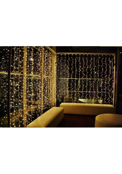 Perde Led 10 Saçak 2x2 Perde Led Beyaz