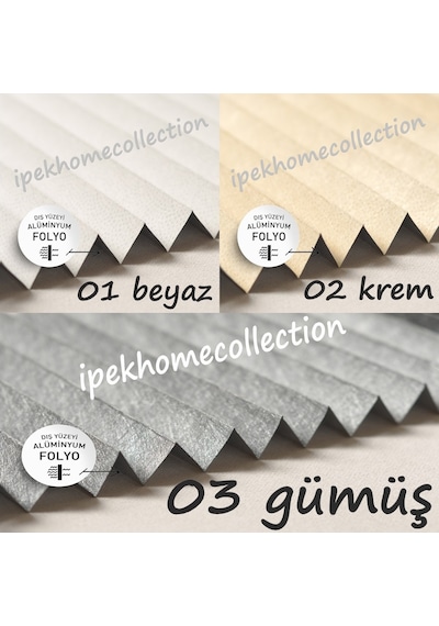 Cam Balkon Plise Perde Karartma (Blackout) Vip, Alüminyum Kasa (442588932)