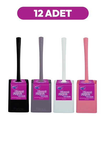 Premium Klozet Fırçası Onikili Paket Çok Renkli