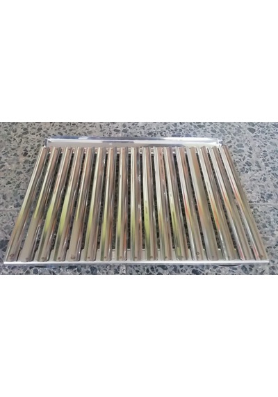 41X31.5Cm Oluklu Krom Çelik Izgara-