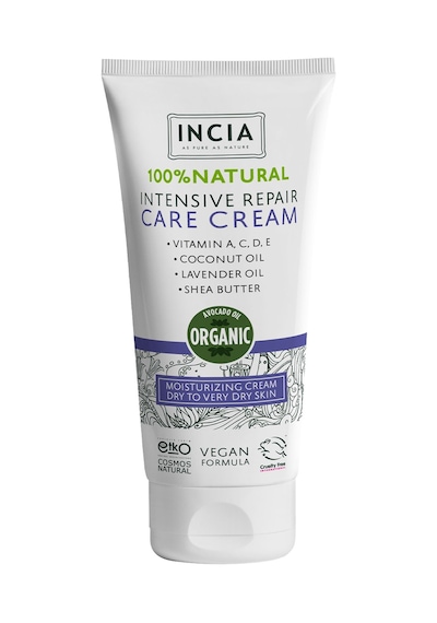 INCIA %100 Doğal Onarıcı Bakım Kremi Yoğun Nemlendirici Cilt Bakım Lavanta Avokado Shea Vegan 50 ML